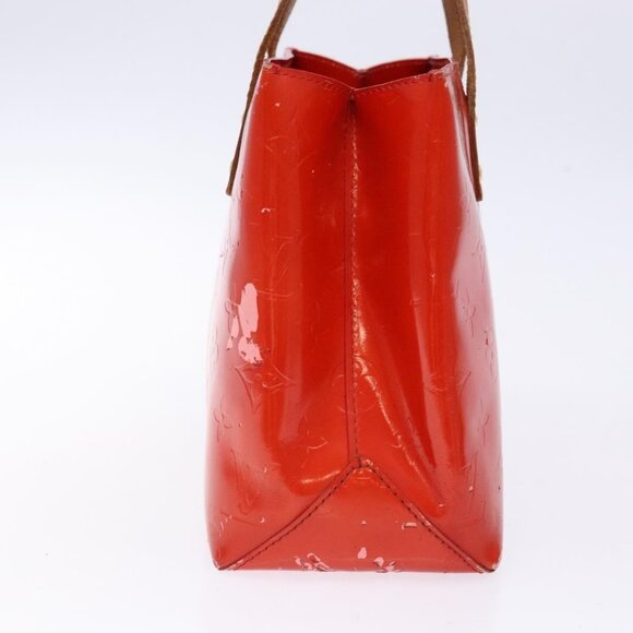 LOUIS VUITTON Monogram Vernis Reade PM Hand Bag Red Rouge LV Auth - Picture 4 of 16